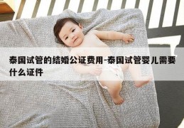 泰国试管的结婚公证费用-泰国试管婴儿需要什么证件
