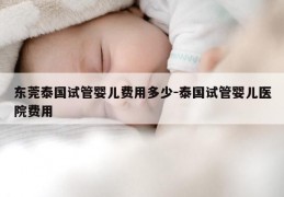 东莞泰国试管婴儿费用多少-泰国试管婴儿医院费用