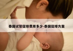 泰国试管促排费用多少-泰国促排方案