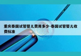 重庆泰国试管婴儿费用多少-泰国试管婴儿收费标准