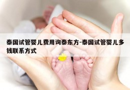 泰国试管婴儿费用询泰东方-泰国试管婴儿多钱联系方式