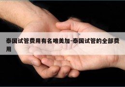 泰国试管费用有名唯美加-泰国试管的全部费用