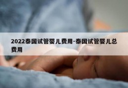 2022泰国试管婴儿费用-泰国试管婴儿总费用