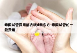 泰国试管费用都去晓d泰东方-泰国试管的一般费用