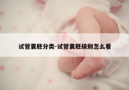 试管囊胚分类-试管囊胚级别怎么看