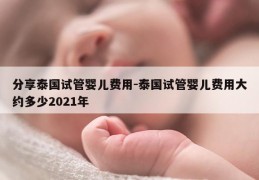 分享泰国试管婴儿费用-泰国试管婴儿费用大约多少2021年