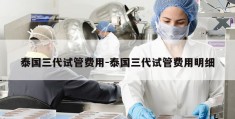 泰国三代试管费用-泰国三代试管费用明细