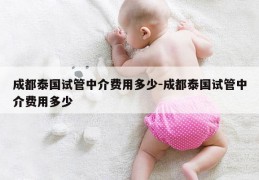 成都泰国试管中介费用多少-成都泰国试管中介费用多少