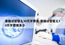 泰国试管婴儿30万岁费用-泰国试管婴儿30万岁费用多少