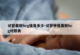 试管囊胚hcg值是多少-试管移植囊胚hcg对照表