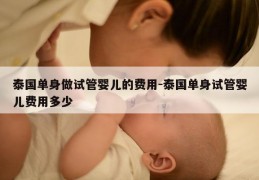 泰国单身做试管婴儿的费用-泰国单身试管婴儿费用多少