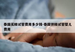 泰国买精试管费用多少钱-泰国GJ试管婴儿费用