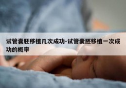 试管囊胚移植几次成功-试管囊胚移植一次成功的概率