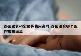 泰国试管科室选择费用高吗-泰国试管哪个医院成功率高