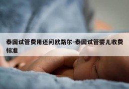泰国试管费用还问欧路尔-泰国试管婴儿收费标准