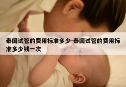 泰国试管的费用标准多少-泰国试管的费用标准多少钱一次