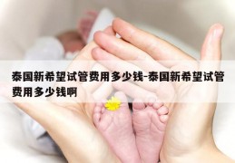 泰国新希望试管费用多少钱-泰国新希望试管费用多少钱啊
