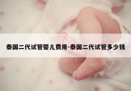 泰国二代试管婴儿费用-泰国二代试管多少钱