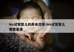 les试管婴儿的具体流程-les试管婴儿爸爸是谁