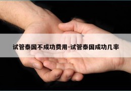 试管泰国不成功费用-试管泰国成功几率