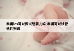 泰国les可以做试管婴儿吗-泰国可以试管选XB吗