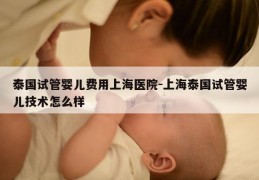 泰国试管婴儿费用上海医院-上海泰国试管婴儿技术怎么样