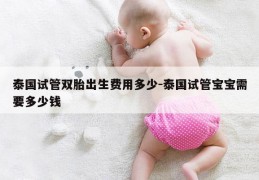 泰国试管双胎出生费用多少-泰国试管宝宝需要多少钱