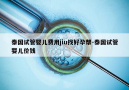 泰国试管婴儿费用jiu找好孕帮-泰国试管婴儿价钱