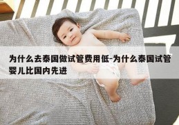 为什么去泰国做试管费用低-为什么泰国试管婴儿比国内先进
