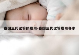泰国三代试管的费用-泰国三代试管费用多少