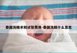 泰国洗精术和试管费用-泰国洗精什么意思
