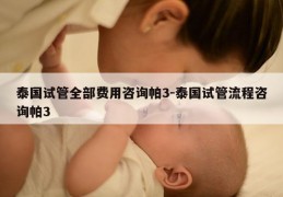 泰国试管全部费用咨询帕3-泰国试管流程咨询帕3