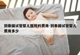 到泰国试管婴儿医院的费用-到泰国试管婴儿费用多少