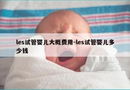 les试管婴儿大概费用-les试管婴儿多少钱