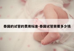 泰国的试管的费用标准-泰国试管需要多少钱