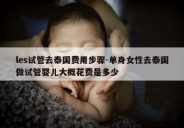 les试管去泰国费用步骤-单身女性去泰国做试管婴儿大概花费是多少