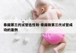 泰国第三代试管选XB-泰国做第三代试管成功的案例