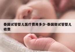 泰国试管婴儿医疗费用多少-泰国做试管婴儿收费