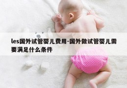 les国外试管婴儿费用-国外做试管婴儿需要满足什么条件