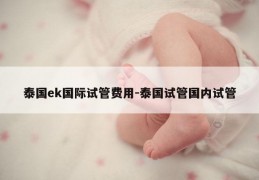 泰国ek国际试管费用-泰国试管国内试管