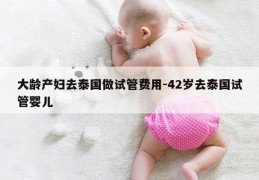 大龄产妇去泰国做试管费用-42岁去泰国试管婴儿