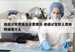 泰国试管费用及经费情况-泰国试管婴儿费用明细是什么