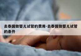 去泰国做婴儿试管的费用-去泰国做婴儿试管的条件