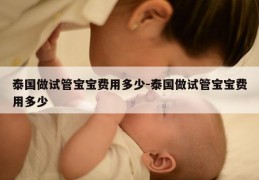 泰国做试管宝宝费用多少-泰国做试管宝宝费用多少