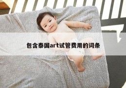 包含泰国art试管费用的词条