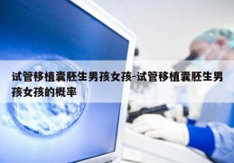 试管移植囊胚生NH女孩-试管移植囊胚生NH女孩的概率