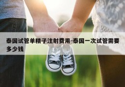 泰国试管单精子注射费用-泰国一次试管需要多少钱