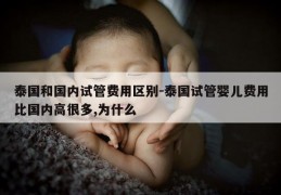 泰国和国内试管费用区别-泰国试管婴儿费用比国内高很多,为什么