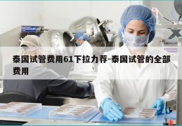 泰国试管费用61下拉力荐-泰国试管的全部费用