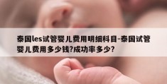 泰国les试管婴儿费用明细科目-泰国试管婴儿费用多少钱?成功率多少?